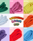 Weaving Loom Kit Toys for Kids and Adults, Potholder Loops Crafts for Girls Ages 6 7 8 9 10 11 12, 7" Pot Holder Loom Knitting Kits and Gifts for Kids and Beginners, Make 6 Masterpieces