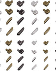 12 Sets Metal Zipper Latch Slider Retainer 3 Color 