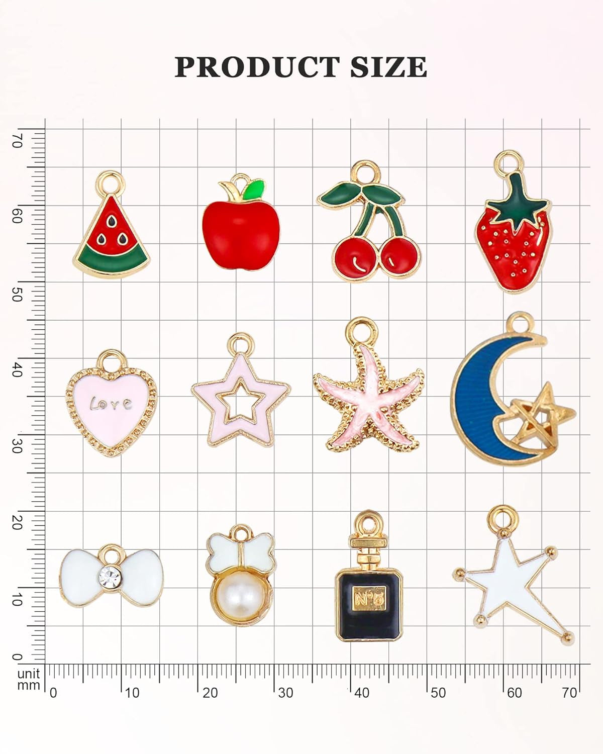 110Pcs Assorted Gold Plated Enamel Pendants Charms for Jewelry Making Necklace Bracelet Craft Supplies