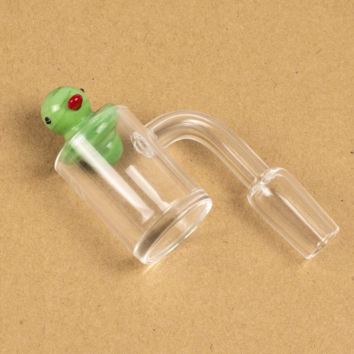 Glass Duck Art Tube Cover, 2Pcs (Red and Green)，With Cleaning Brush.