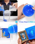 Silicone Mold Making Kit,Liquid Silicone for Mold Making 30A Sapphire Blue,High Strength Silicone Rubber Mold Making Kit,1:1 by Volume Ideal for Casting Resin/Jewelry Silicone Molds 4.4 Lbs