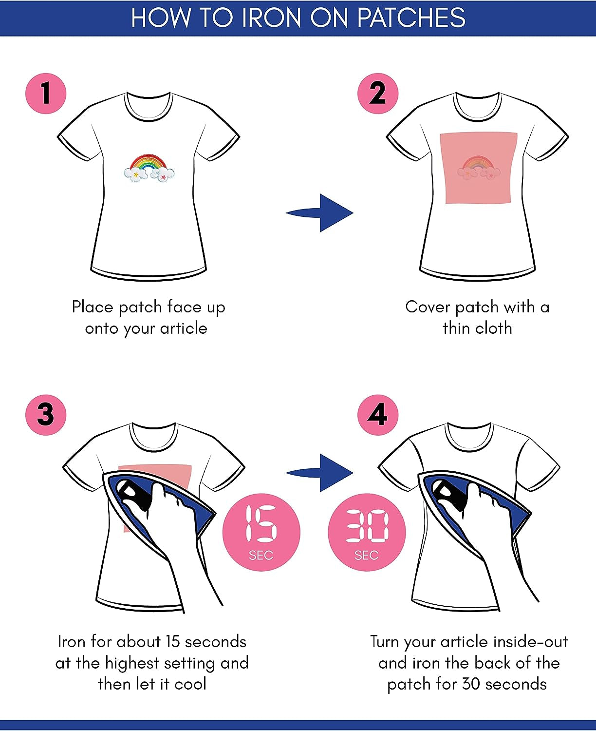 Lightning Bolt Patch Thunderbolt Flash, Iron On/Sew on - Appliques for Clothing, 2 Pack