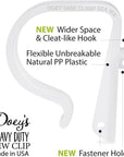 Church Pew Clips and Bow Holders - Wedding Decorations Made in USA Heavy Duty Plastic Hooks Attach Pew Bows, Flowers, Signs, Tulle to Aisle Chairs, Pew Ends, Tables, Railings (Pack of 12)