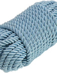 U Pick 10Yds 5Mm 3 Braided Cord Decorative Twisted Satin Polyester Twine Cord Rope String Thread Shiny Cord Choker Thread (02:Blue)