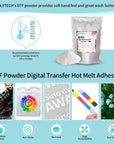 DTF Powder 35.2Oz/ 1000G - White Hot Melt Adhesive Powder, for DTF Transfer Film Printing, for All DTF Printer & DTG Printer