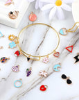170Pcs Jewelry Making Charms Assorted Gold Plated Enamel Necklace Bracelet Charms Pendants for DIY Jewelry Making