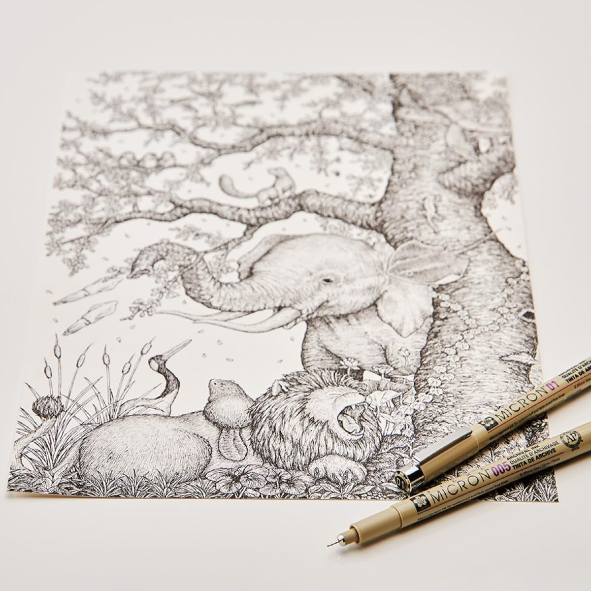 Pigma Micron Black Barrel 5 Fineliners (Set of 5)