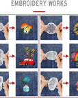 6 Sheets 8.5"X11" Sticky Water Soluble Embroidery Stabilizer, Dissolvable Printable Self Adhesive Wash Away Stabilizer for Print or Draw Patterns Hand Machine Embroidery