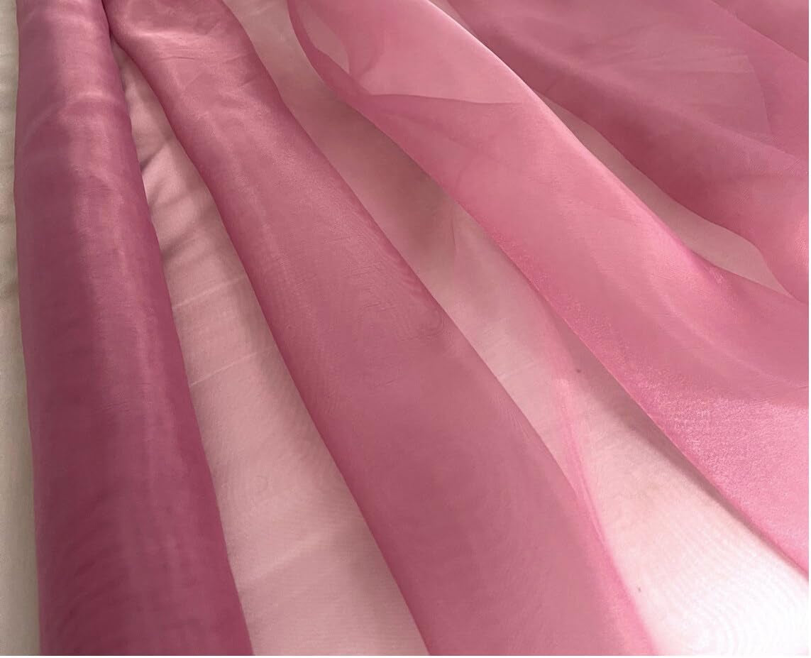 Pack of 25 Yards Long Bridal Solid Sheer Organza Fabric Bolt for Wedding Dress, Fashion, Crafts, Decorations, Backdrop, Christmas Craft Supplies, Silky Shiny Organza Fabrics 44” Wide- Dark Purple