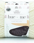 Lion Brand Hue + Me Yarn for Knitting, Crocheting, and Crafting, Bulky and Thick, Soft Acrylic and Wool Yarn, Salt, (1-Pack)