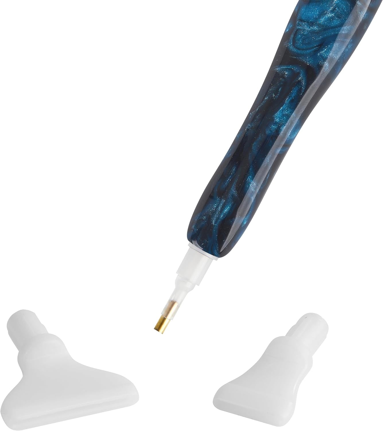Premium Drill Pen, Comfortable Diamond Painting Pen, Diamond Art Accessories and Tools, 2 Pack, Frosted Red Velvet & Blue Licorice Swirl