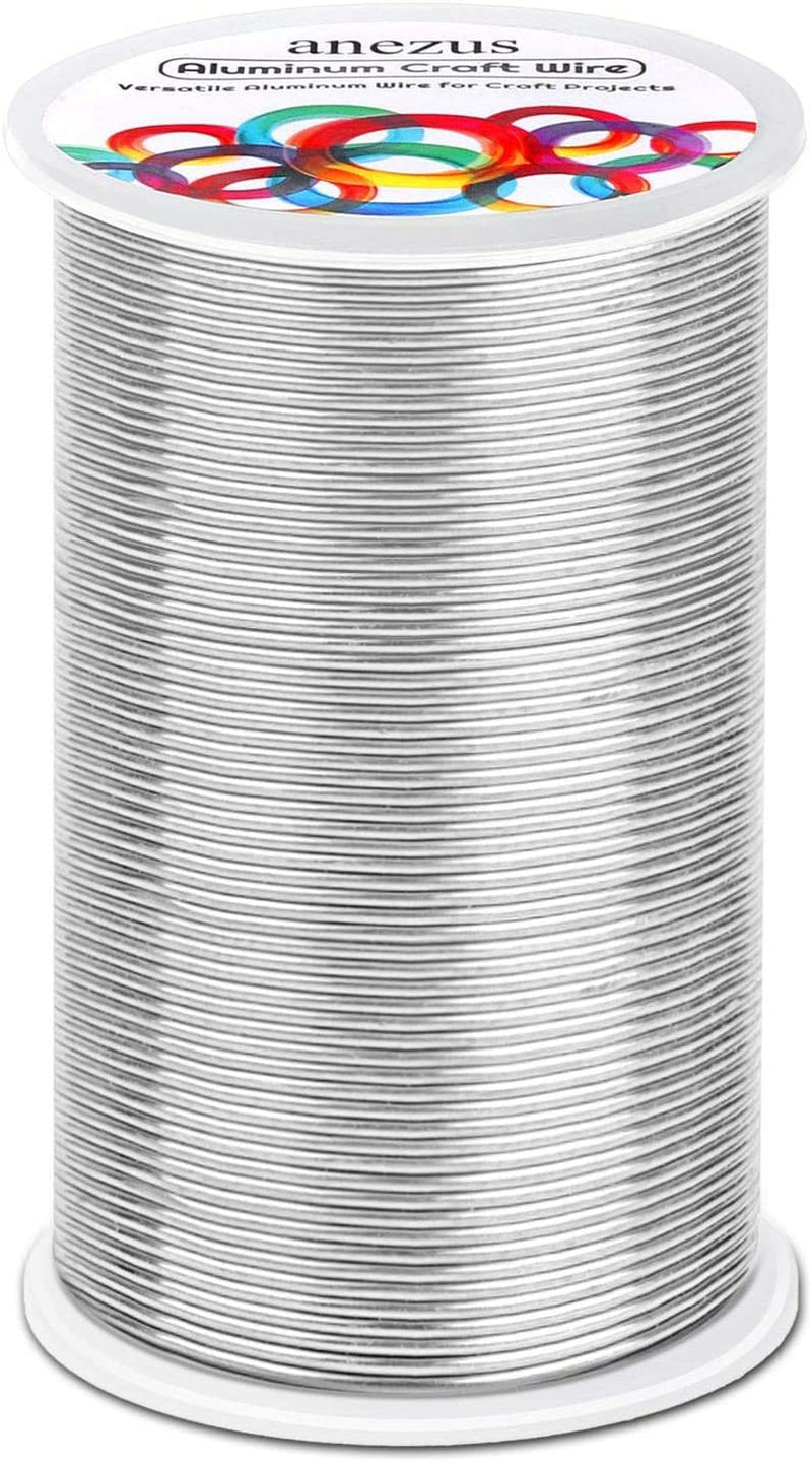 540 Feet Aluminum Wire,  Bendable Craft Metal Wire 18 Gauge Flexible Beading Wire for Wreath Making Jewelry Making Floral (Silver, 1Mm)