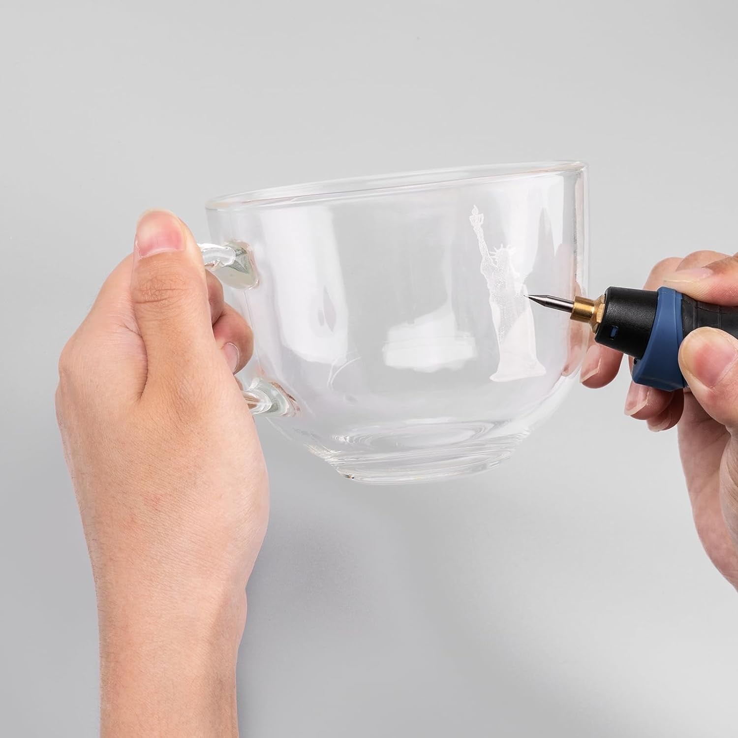 25W Engraving Pen, 6 Speed Power Engraving Tool, Handheld Engraver Pen with Tungsten Carbide Steel Bits for Wood Metal Glass Professional Etching Tool