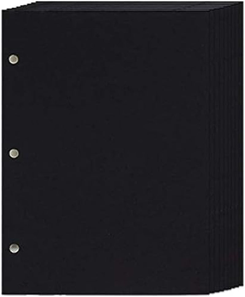 Scrapbook Extra Refill Black Pages, 30 Sheets(60 Pages) Thick Blank Paper 10.24 X 7.1 Inches for  Leather Scrapbook Album 11.02 X 8.3 Inches DIY Memory Scrap Book