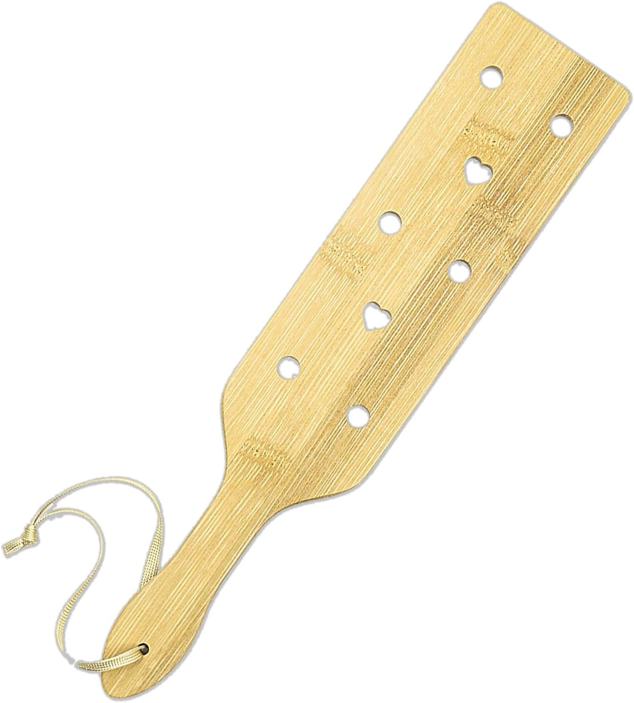 Bamboo Wood Paddle Lightweight Wooden Paddle with Airflow Holes, 13.3 Inch