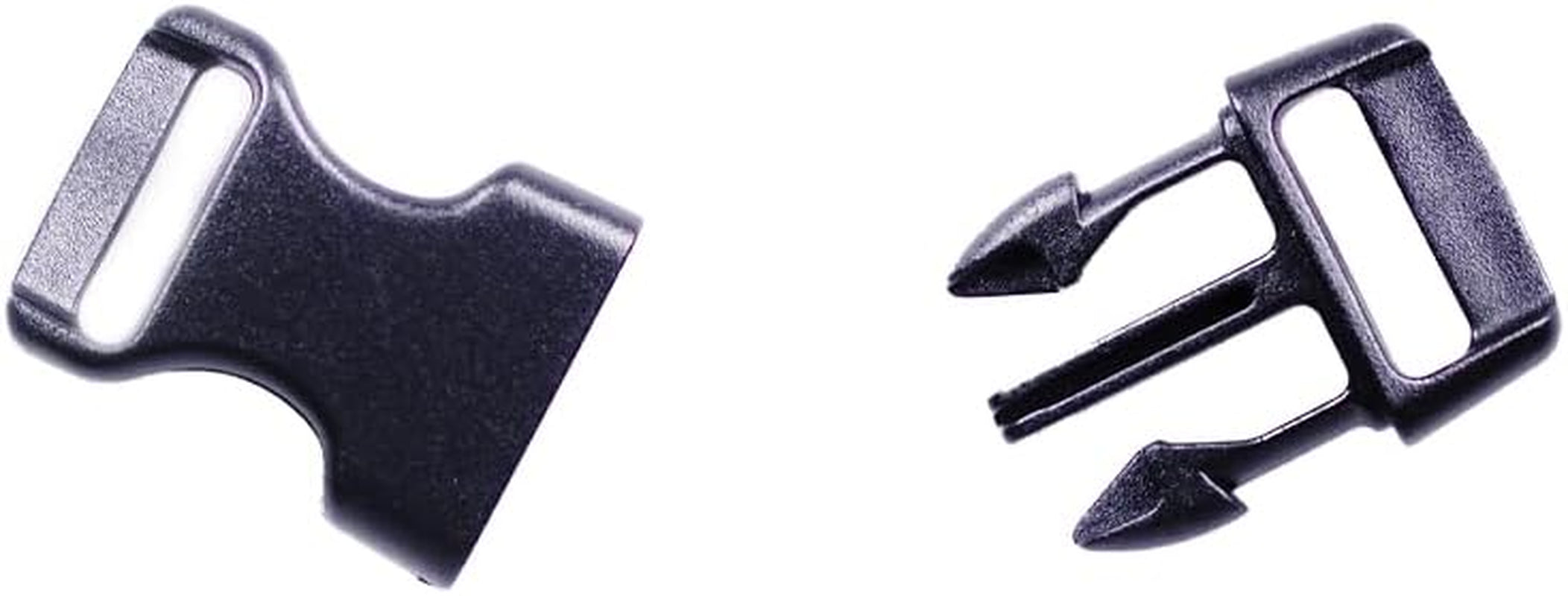 Black Contoured Side Release Buckles - 3/8 Inch, 1/2 Inch, and 5/8 Inch - 60 Pack (20 Each)