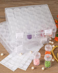 30 Slots Diamond Painting Storage Containers, Bead Organizer Box, Bead Storage Containers Plastic Diamond Painting Art Accessories Boxes Small Clear Embroidery Box for Craft Beads Rhinestones (2 Pack)