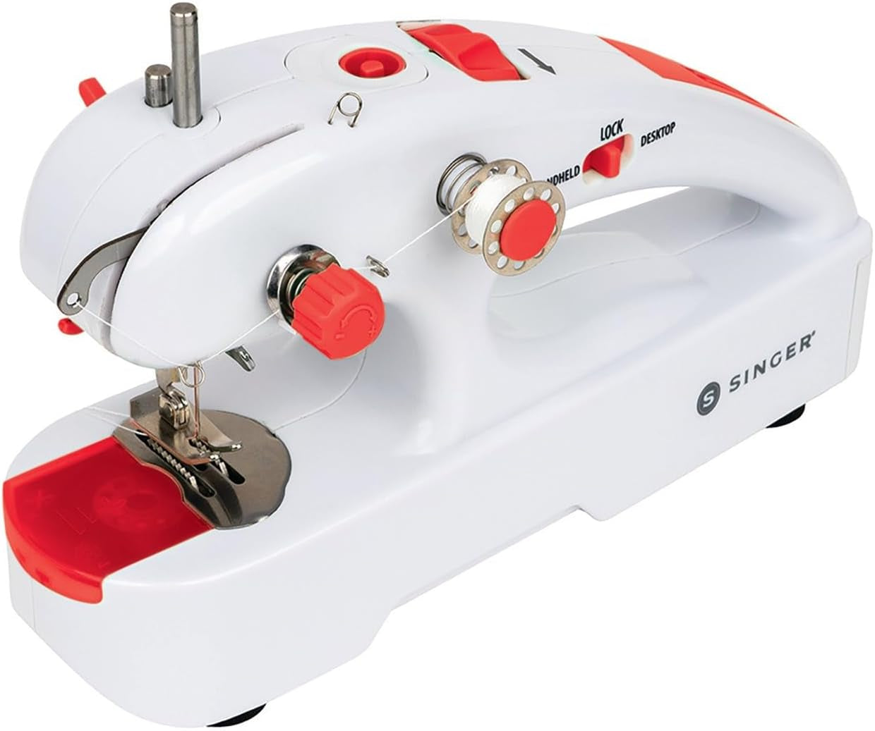 Stitch Quick + (Two Thread) Hand Held Mending Machine, White (01774)