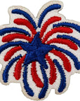 Patriotic US Flag Fireworks Embroidered Iron on Patch