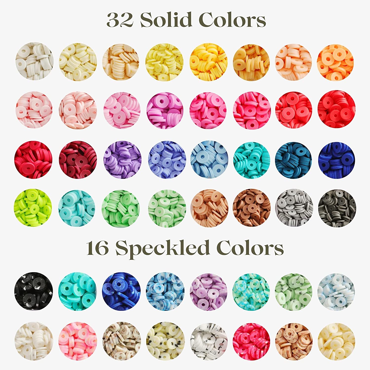 10100+ Pcs Clay Beads Bracelet Making Kit - Heishi Beads for Jewelry Making Kit - Polymer Clay Beads Bracelet Making Kit