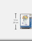 Wildflower Jar Counted Cross Stitch Kit, White, Yellow, Blue