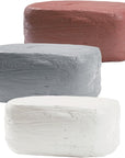 Stone Air-Dry Clay 15LB Wih 3 Colors White, Gray & Terra Cotta 5Lb Each- Ideal for Beginners and Advanced Sculptors All-Purpose Modeling Clay (White, Gray & Terra Cotta)