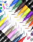 Acrylic Paint Pens for Rock Painting,Set of 18 Extra Fine Point Non-Toxic Acrylic Paint Pen Paint Markers for Stone,Ceramic,Glass,Wood,Canvas,Fabrics DIY Crafts