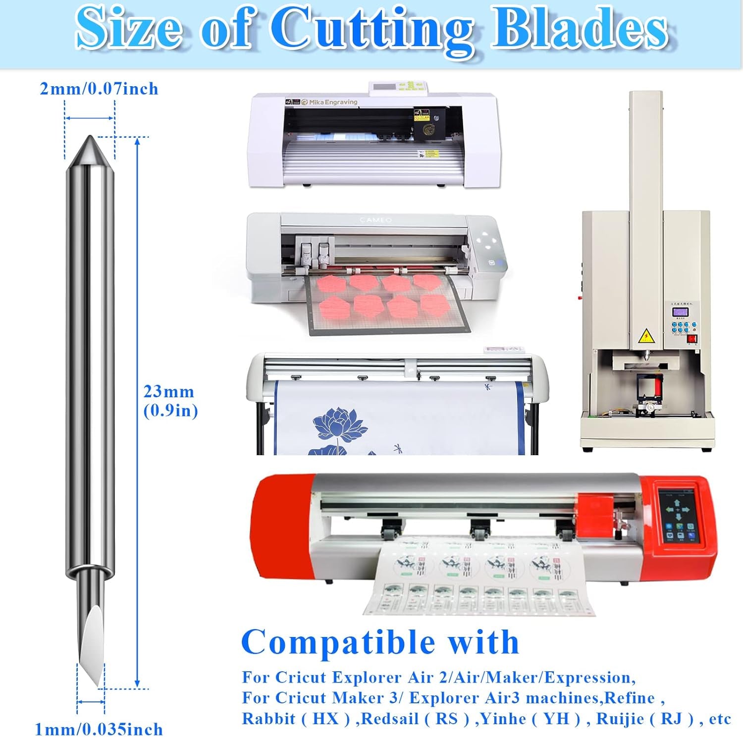 80PCS Replacement Blades for Cricut Blades for Explore Air 2/Air 3/Maker/Maker 3/Expression, 60PCS 45° Standard Blades, 10 PCS 30° Fine Point Blades and 10 PCS 60° Deep Cut Blades