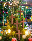 50-Pack Mini Wooden Cross Keychains Bulk for Christian Party Favors, Easter Crafts, Necklace and Bracelet Charms for Jewelry Making (1.2X1.7 In)