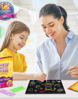 Gifts for 3-12 Year Old Girls Boys - 3 Pack Rainbow Scratch off Notebooks Arts Crafts Supplies Set Color Drawing Paper Kit for Kids Birthday Game Party Favor Christmas Easter Activity Toy