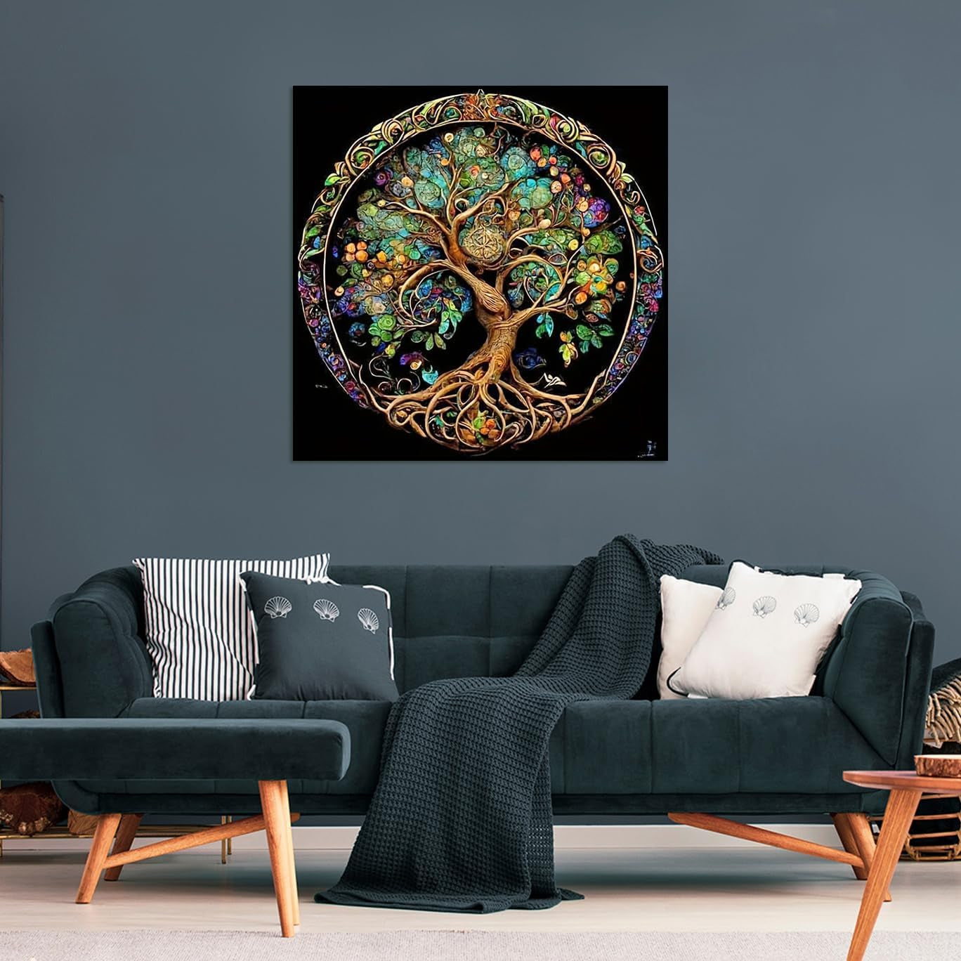 DIY 5D Diamond Painting Kits for Adults Diamond Art Tree of Life Diamond Painting Full Drill Crystal Rhinestone Embroidery Craft Kits for Home Wall Decor Gifts, 12X12Inch