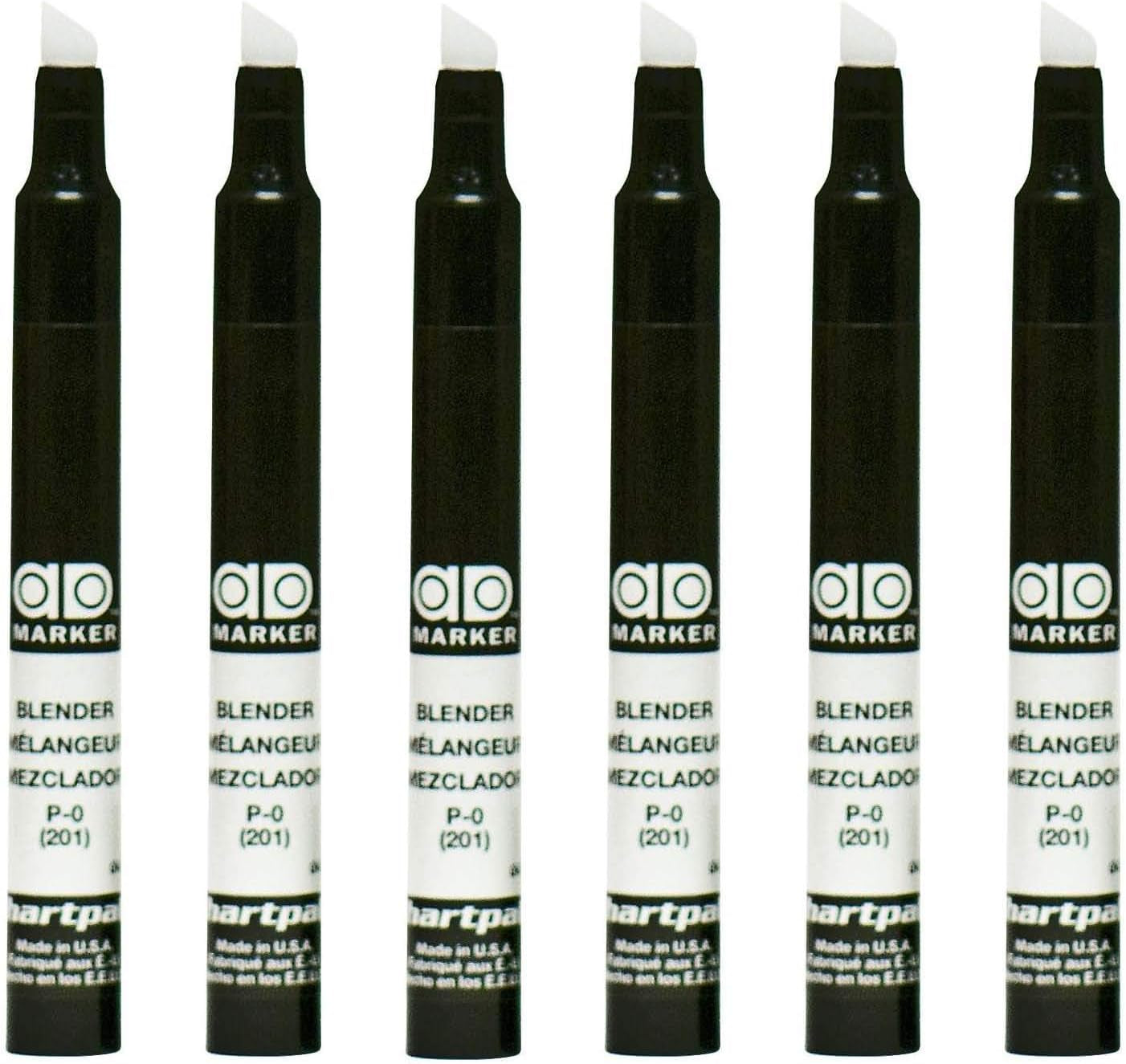 the Original Chartpak, Tri-Nib, Blender (Colorless), Box of 6 (P-O) (166729)