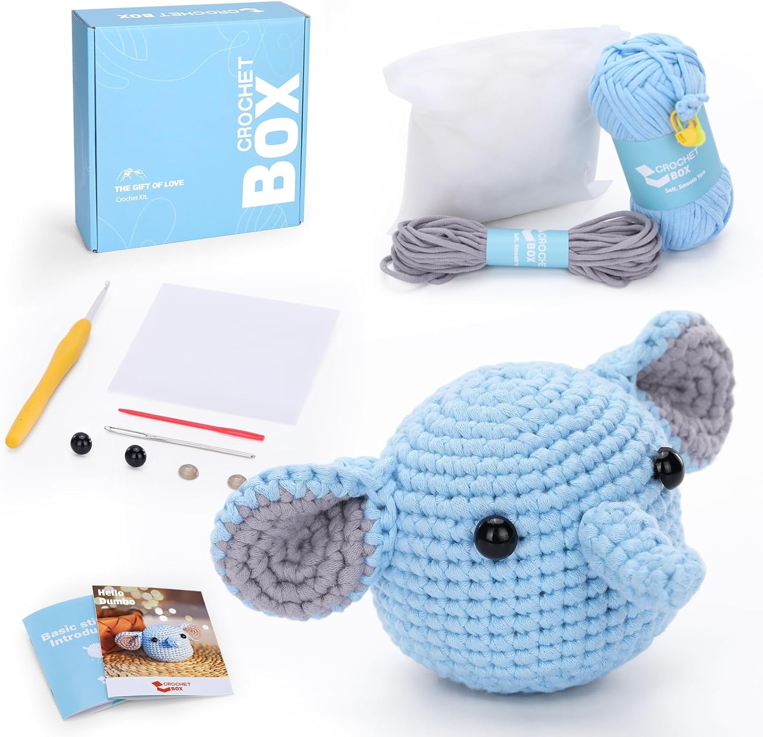 Crochet Kit for Beginners - Bee Crochet Kit, Learn to Crochet, All You Need In, Videos, Instructions, Soft Yarn, Birthday Gift for Adults