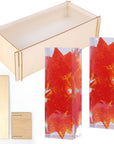 2PCS Different Size Silicone Resin Molds, Deep Rectangle Epoxy Resin Molds with Wooden Support, Large Size DIY Molds for Home Office Decoration Resin Casting