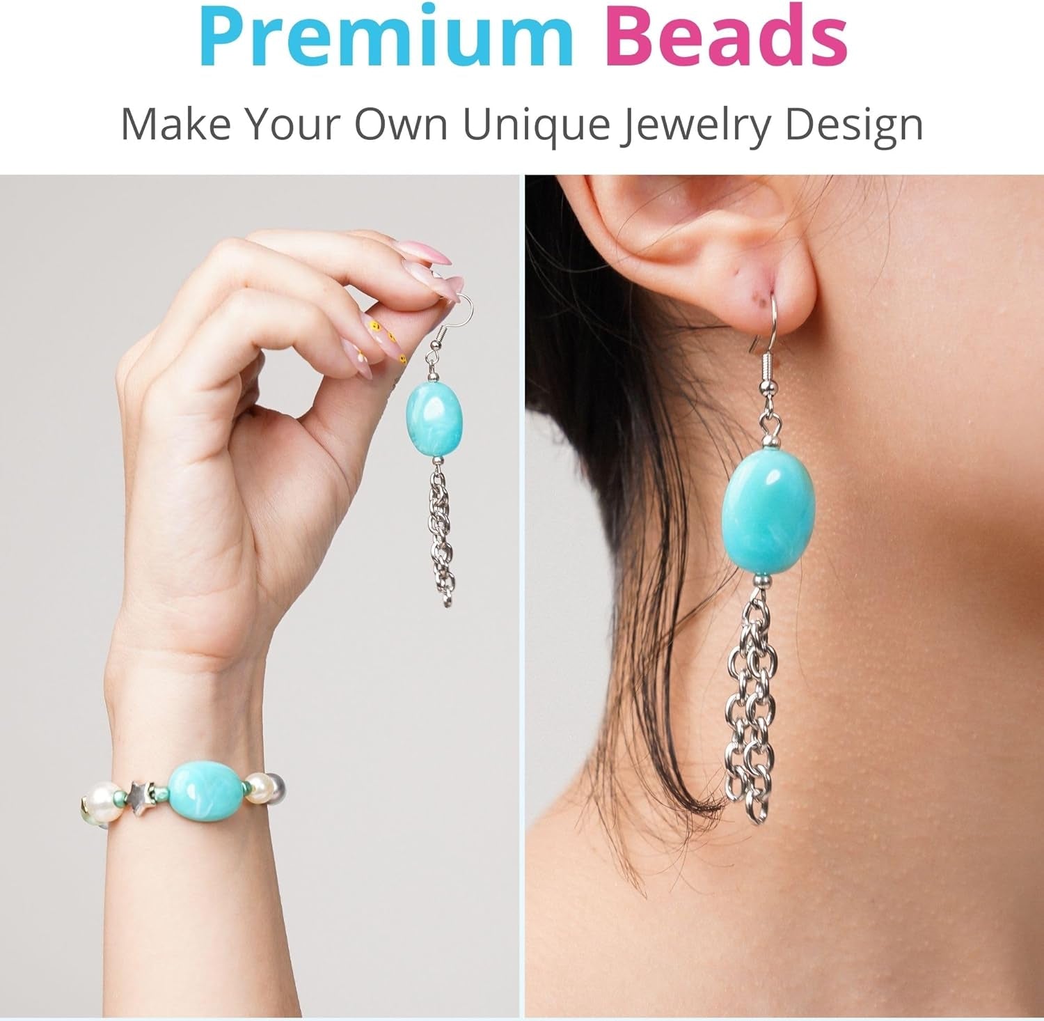 Deluxe Jewelry Making Kit with Video Course, Includes Instructions, Beads, Necklace, Bracelet, Earrings Making, Crafts for Adults, Beginners, Christmas Gift for Teens, Girls 13-15, Moms, Women