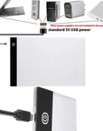 Portable A4 Tracing LED Board Light Box, Ultra-Thin Dimmable USB Cable Powered Artcraft Trace Light Pad Copy Boxes for Artists Tattoo Drawing, Sketching Tracer, Animation, X-Ray
