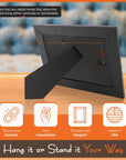 Adjustable Easel Backs, Easel Stand for Pictures, Solid Black Cardboard Back for 8X10 Picture Frame, Photo Easel Stand Perfect for Picture Frames, Tiles, Art & More, Made in USA (Pack of 4)