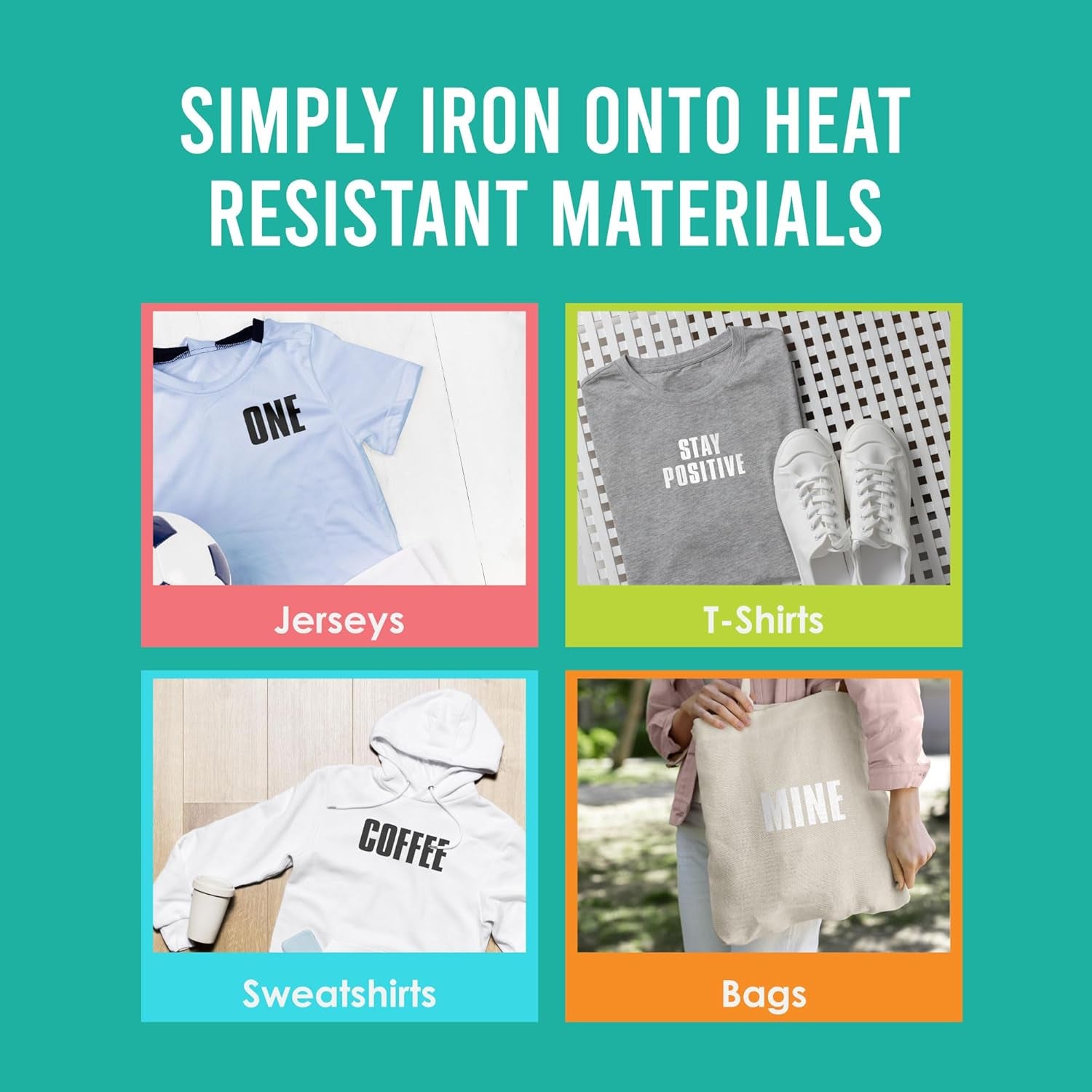 S.E.I 3-Inch Iron-On T-Shirt Letters, Block Letter Flock Heat Transfers, Black