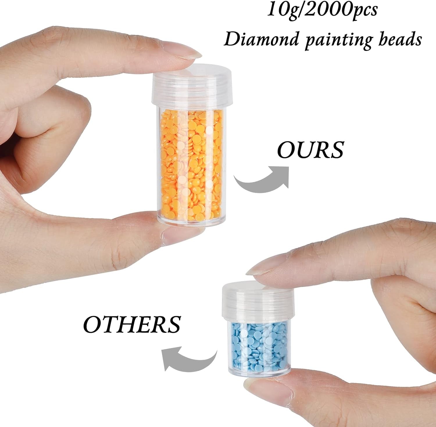 2 Pack X 30 Grids Embroidery Diamond Painting Storage Container Jars with Lid 200Pcs Label Stickers Plastic Beads Container for DIY Diamond Nail Art Crafts Seeds