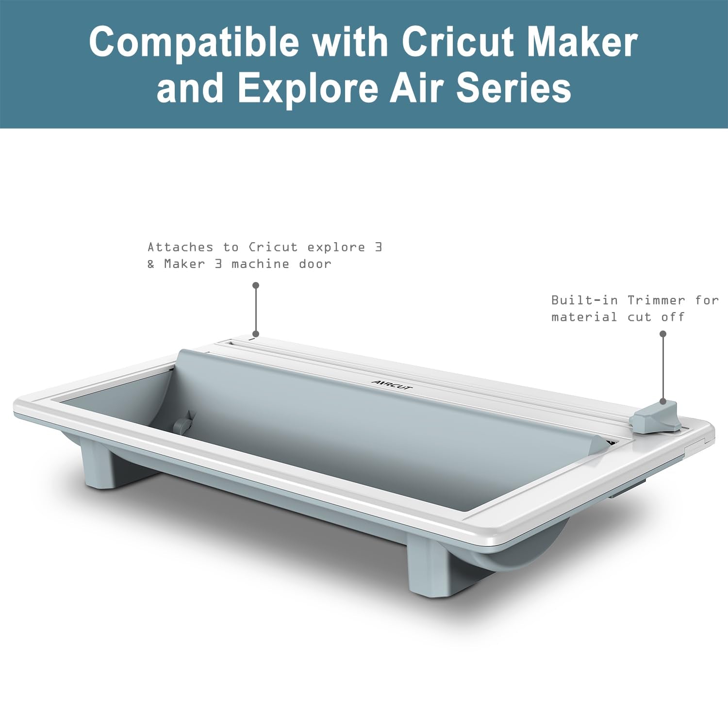 Vinyl Roll Holder with Trimmer for Cricut Maker 3/Maker and Explore Air/2/3, Roll Holder with Cutter Perfect for Smart Vinyl and Heat Transfer Iron On