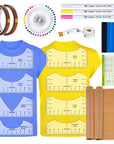 18Pcs Sublimation Accessories, Tshirt Ruler Guide Vinyl Alignment Tool, Heat Press Accessories, Teflon Sheet Non Stick 16X20", Heat Resistant Tape 0.4"X108Ft, PVC T Shirt Rulers to Center Designs
