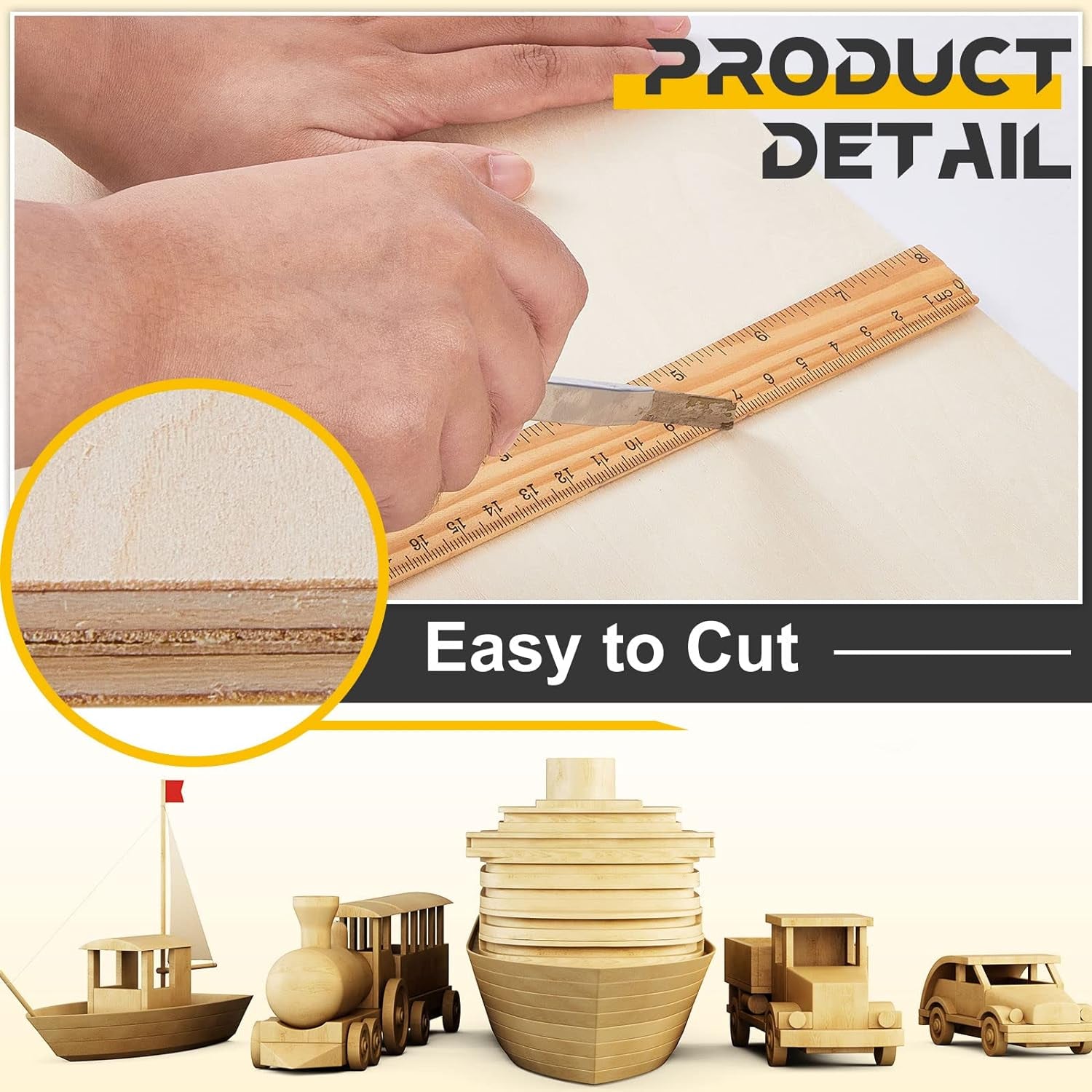 12 Pcs Basswood Sheets 3Mm 1/8" X 12" X 18" Plywood Board Craft Wood Thin Wood Sheets for DIY Arts Crafts Woodworking Scroll Sawing Projects Painting Drawing Laser Cutting Projects Laser Wood Burning