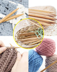 Single Point Bamboo Knitting Needles 14 Inch, 18 Pairs Wooden Knitting Needles for Beginners, US Size 0-15 (2.0-10.0Mm), Straight Wood Needles Prefect for Sweaters, Socks, Shawl, Gloves and Scarf