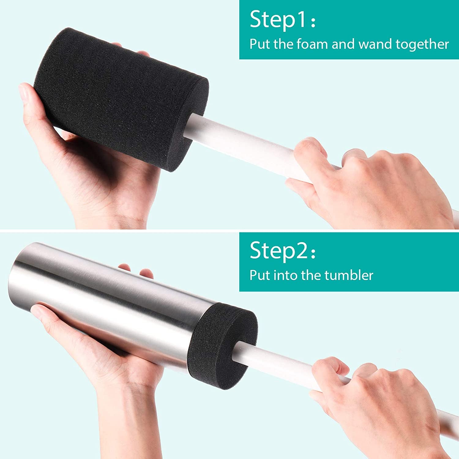 Cup Turner Foam Black Cup Turner Inserts for Tumbler Cup Elastic Sponge for Tumblers Crafting 10 Oz to 40 Oz (4)