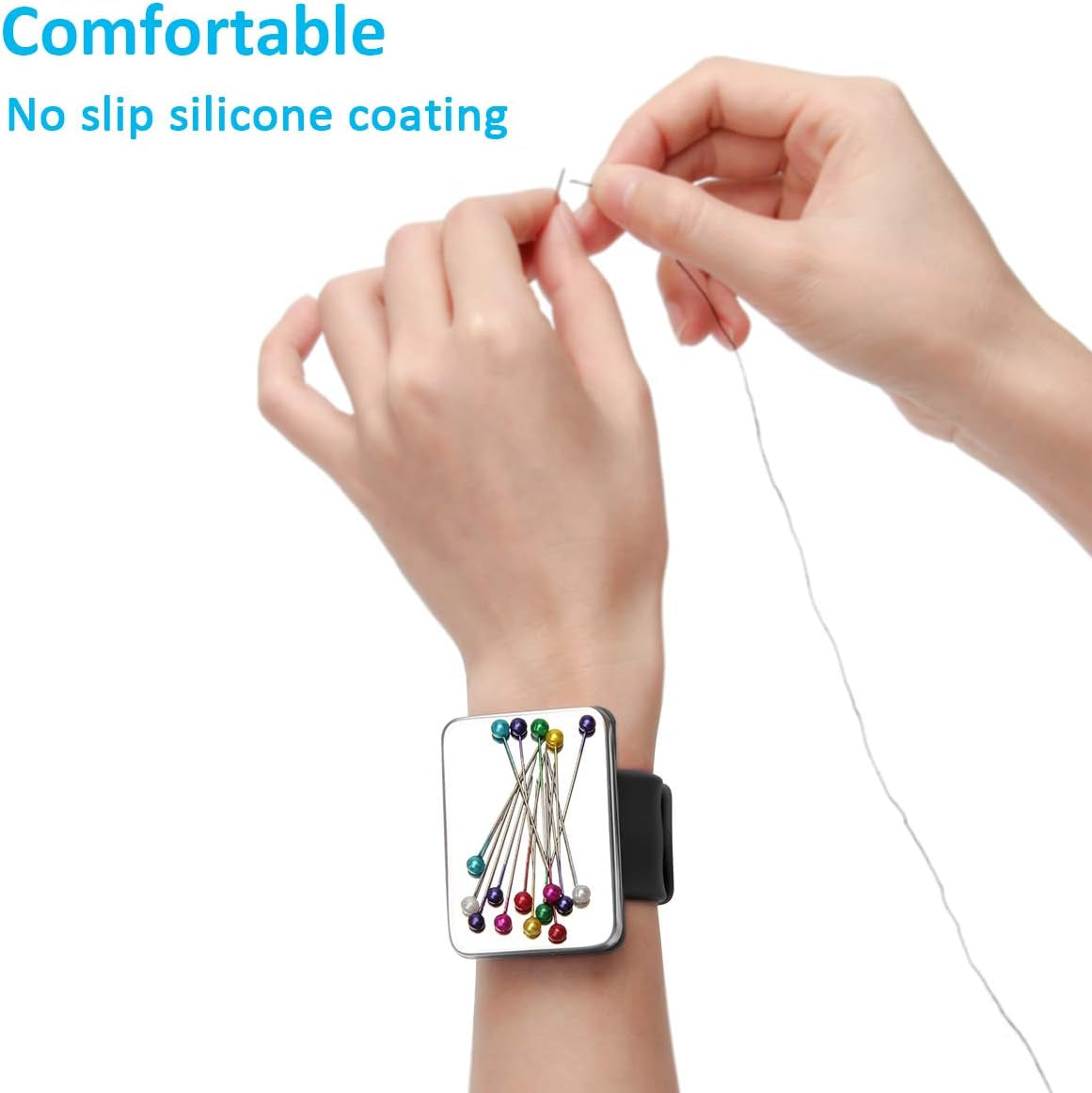 Magnetic Pin Holder Wrist Band, Magnetic Wrist Sewing Pincushion with Wristband for Sewing, 1 Replacement Wristband