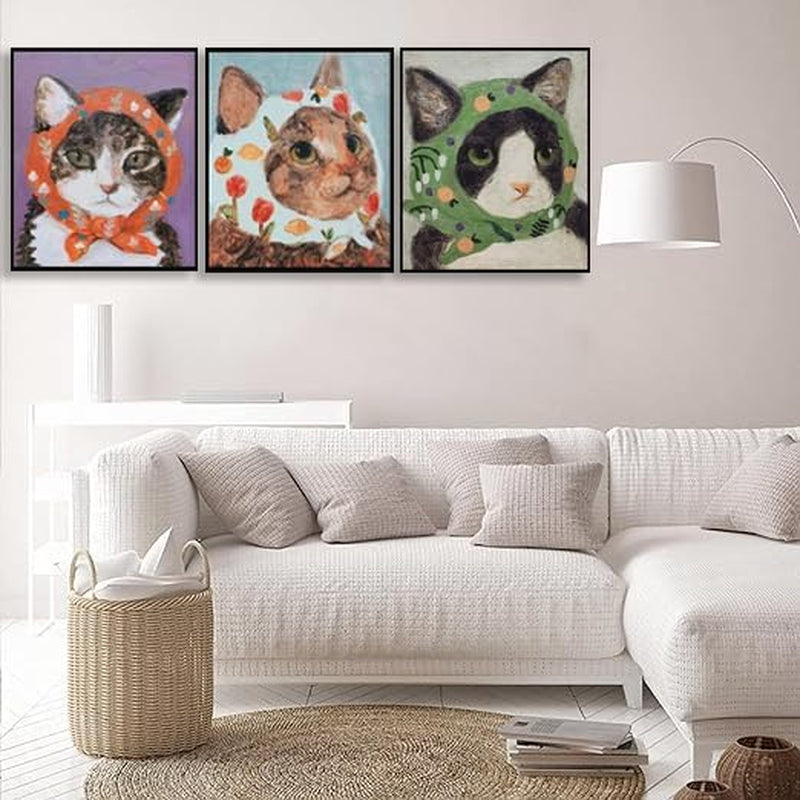 6 Pack 5D Diamond Painting Kits for Adults Beginners,Diy round Full Drill Diamond Art Kits Cartoon Cat,Paint by Diamonds Gem Art Crystal Easy,Animal Home Wall Decor 12X16 Inch