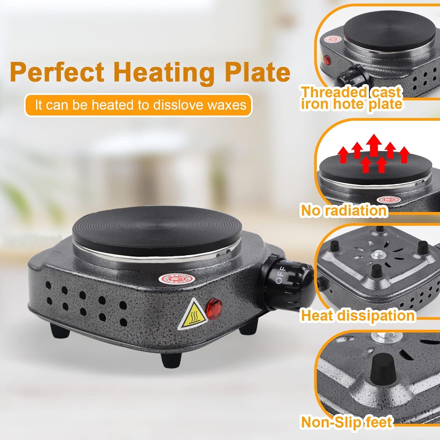 Candle Making Kit with Electronic Hot Plate,Candle Wax Melter for Melting Wax,Including Cadle Pot, Wax Melter Hot Plate,2Lb Soy Wax,Stain Spoon,Cotton Wicks,Center Devices,Wick,Thermometer.