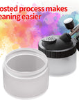 Airbrush Kit with Brush Cleaner Solution Airbrush Cleaner Kit Airbrush Holder Stand Airbrush Cleaning Pot Airbrush Spray Cleaning Efficient Cleaning of Airbrushes (Black)