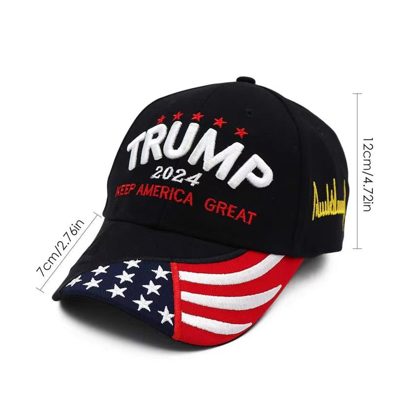 Trump 2024 Keep America Great Baseball Cap Embroidery MGA Hat Donald Trump Patriots President Hat for Trump Supporter Truck Caps