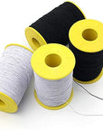 (2 Rolls) White and Black Elastic Thread 547 Yard Package 0.5Mm Thickness